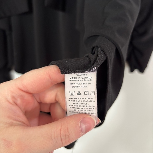 🎉4/30$🎉 Svetlana Black Draped Open Cardigan - Size 14 - Picture 3 of 5